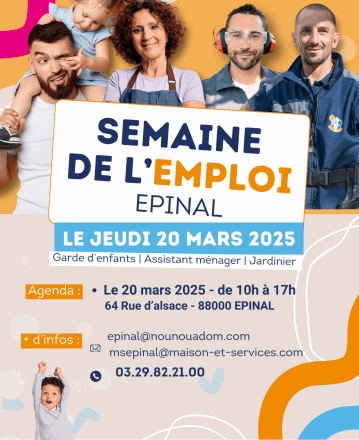 Journée de job dating chez Nounou ADOM et Maison et Services à Épinal