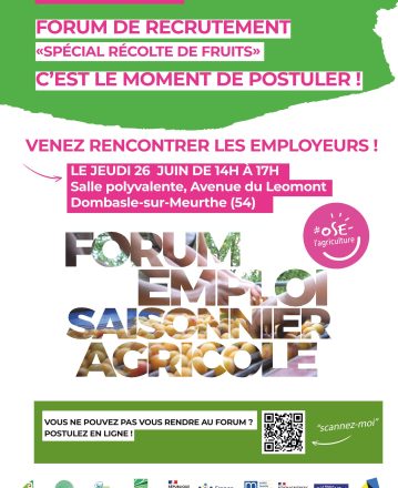 Recrutement saisonnier en Lorraine : cueillette de fruits et conduite d’engins agricoles